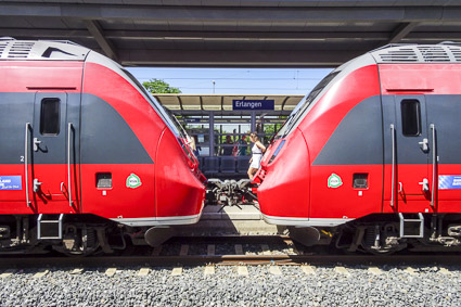 Erlangen Hauptbahnhof and trains