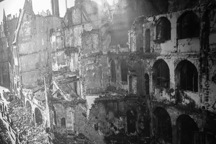 Photo of World War II bombing devastation, Nuremberg
