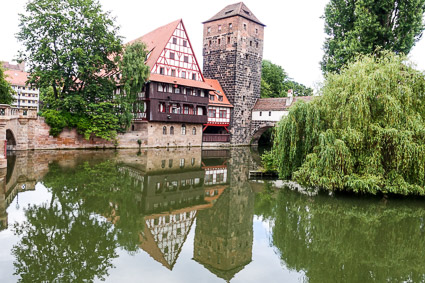 River Pegnits weir in Nuremberg