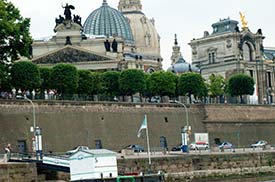 Elbe floodwall in Dresden