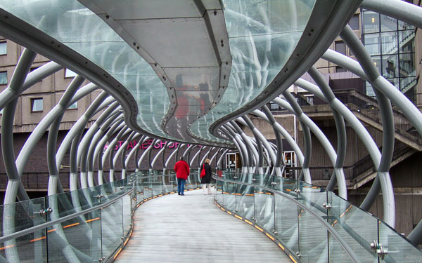 Pedestrian bridge in Edinburgh, Scotland.