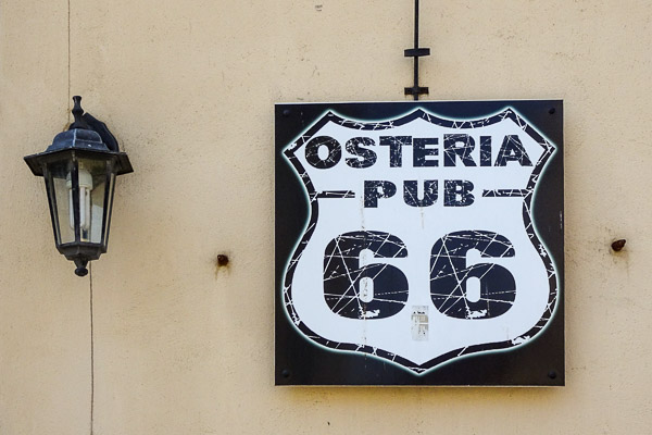 Route 66 sign in Livorno, Italy.