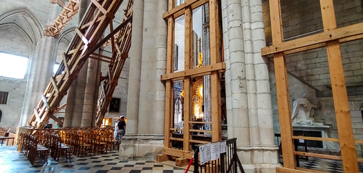 Wooden supports in Beauvais Cathedral