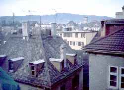Zürich rooftops from Hotel Du Thétre.