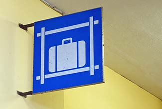 Left Luggage sign in Venezia Santa Lucia railroad station