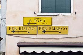 Venice directional signs