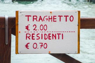 Venice traghetto prices