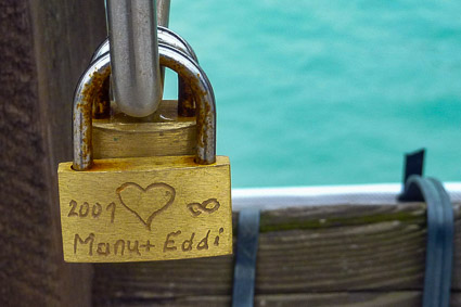 Love padlocks in Venice