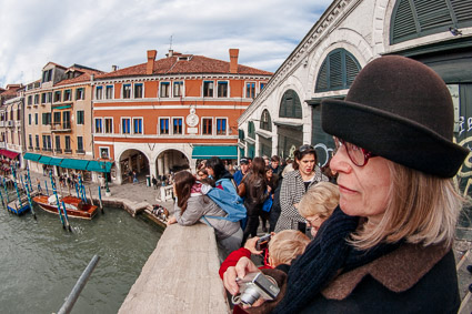 Cheryl Imboden on Rialto Bridge, Venice
