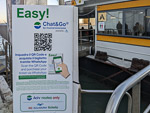 ACTV 'Easy Chat and Go' sign.