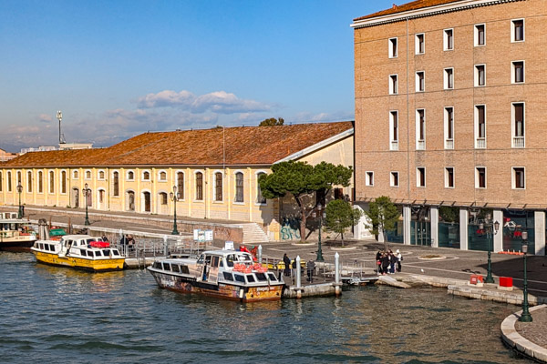 Alilaguna Linea Blu boat stop near Ferrovia (Venezia Santa Lucia Railroad Station in Venice).