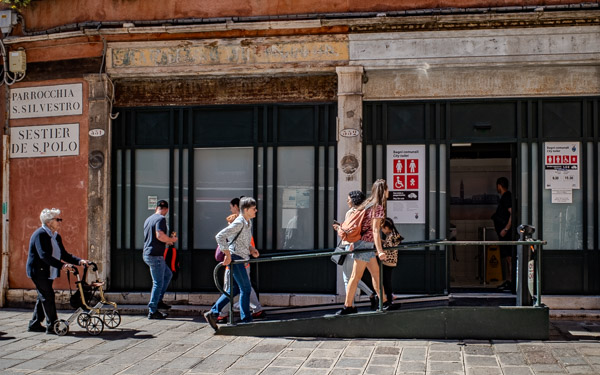 Rialto Novo public toilet in Venice, Italy.