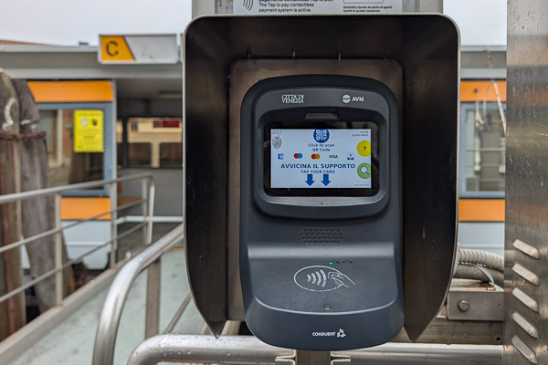 ACTV Tappy 'tap to pay' ticket reader