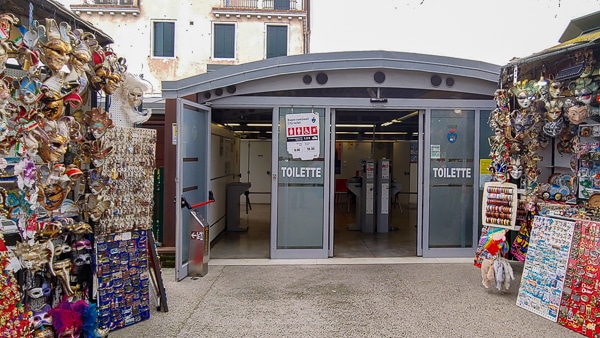 Public toilets at Piazzale Roma, Venice.