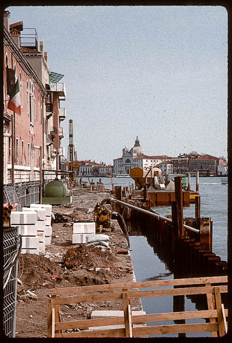 Seawall construction, Venice's Giudecca Canal, 1999