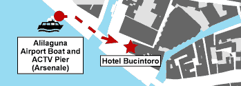 Venice hotel map snippet