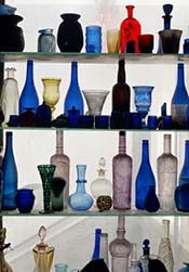Murano glass bottles