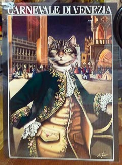 Cat poster at Venice Carnival
